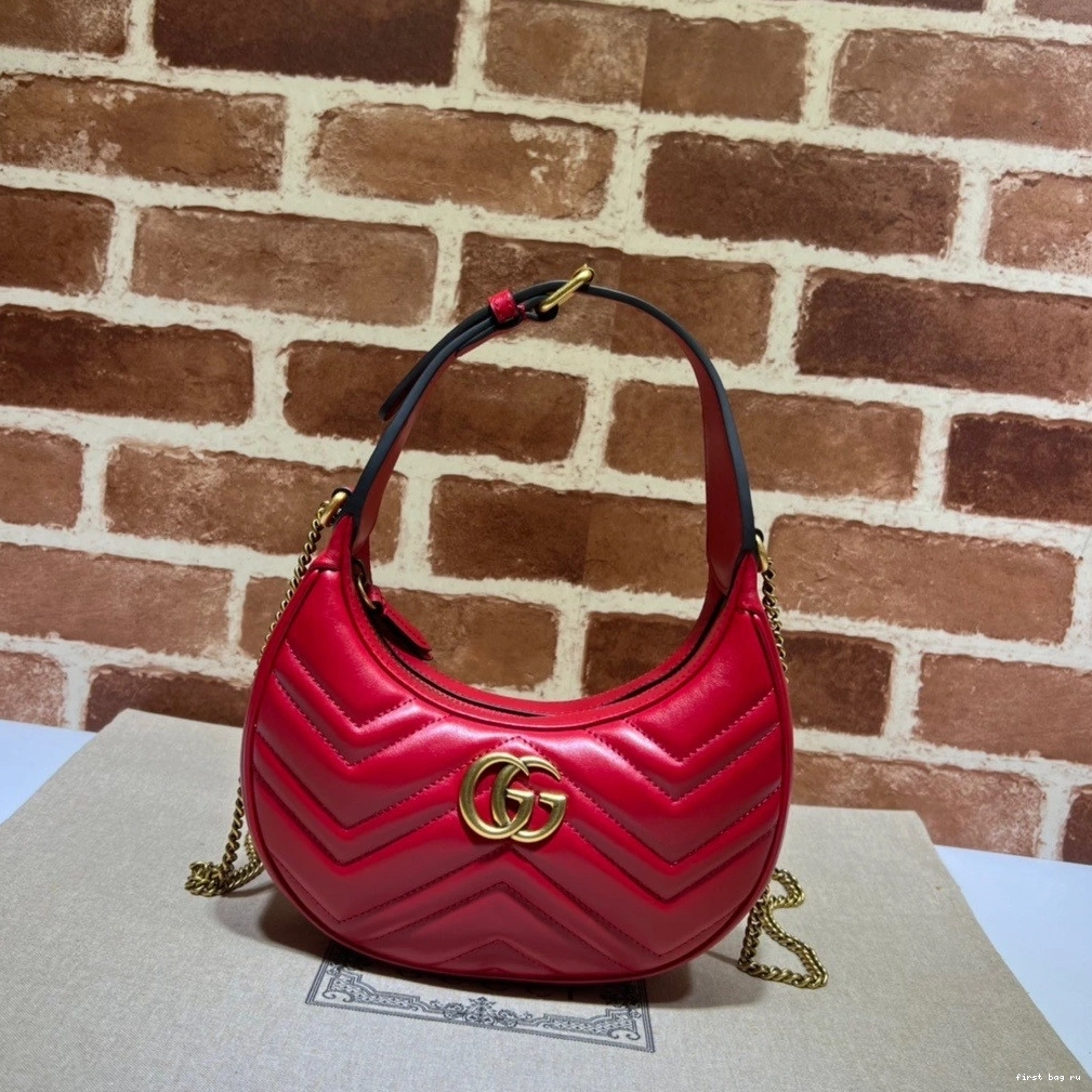 bag half-moon-shaped GUCCI mini GG Marmont 0808